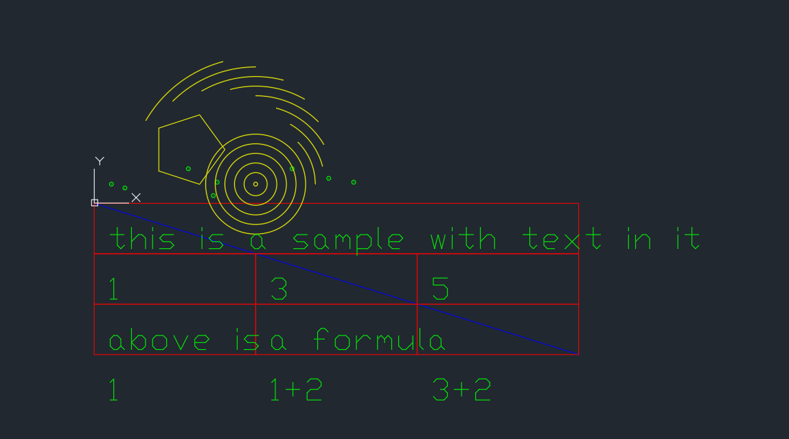 How to convert Excel Cell Formula Tables into AutoCAD DXF Tables